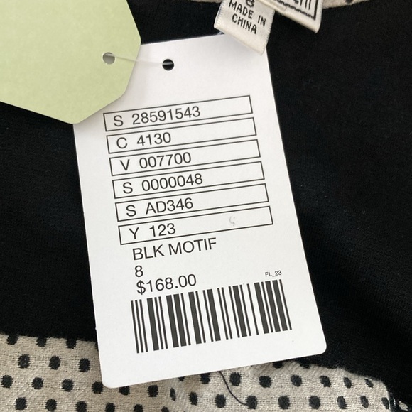 Yoana Baraschi Anthropologie Polka Dot Sheath Dress Size 8 NWT New Black Fitted - Picture 6 of 8